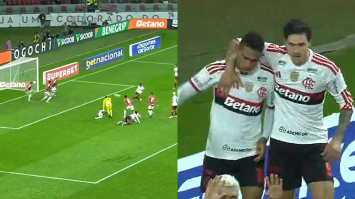 Samuel Lino marca 1º gol do Flamengo