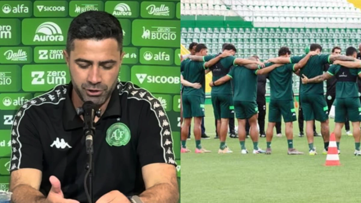 Técnico da Chapecoense expõe fragilidade antes de jogo contra o Flamengo