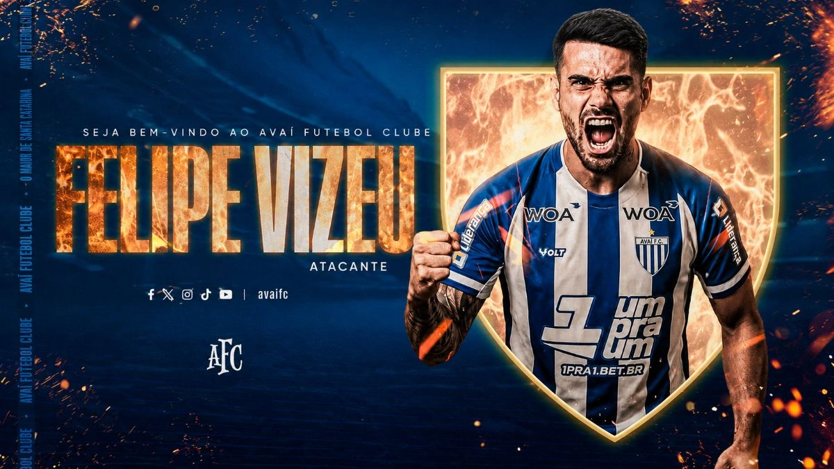 Avaí anuncia contratação de Felipe Vizeu, ex-Flamengo
