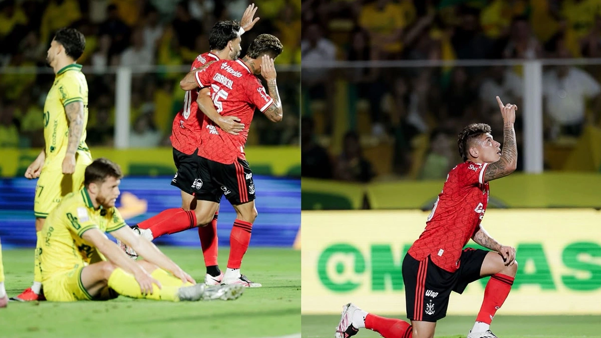Carrascal volta a marcar gol após 3 meses e abre o placar para o Flamengo contra o Mirassol, pelo Brasileirão