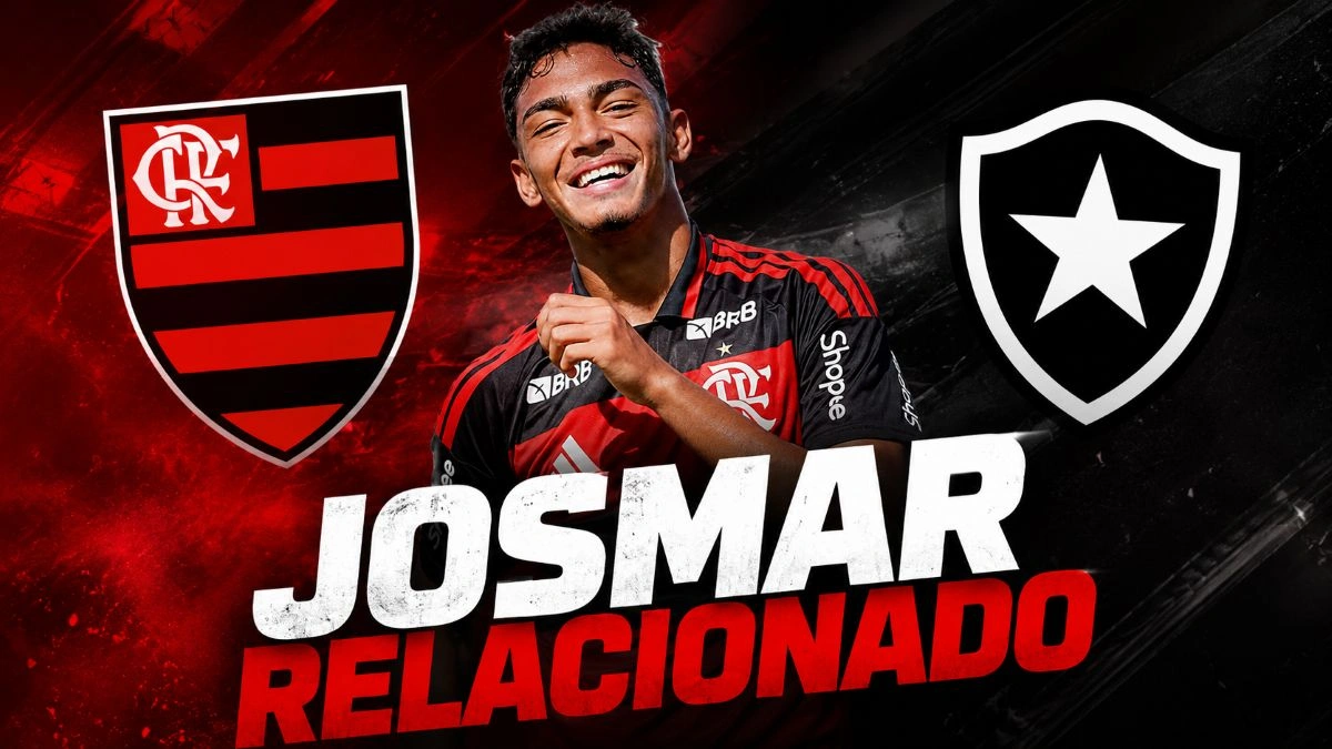 Com Josmar, Flamengo divulga lista de relacionados para jogo contra o Botafogo