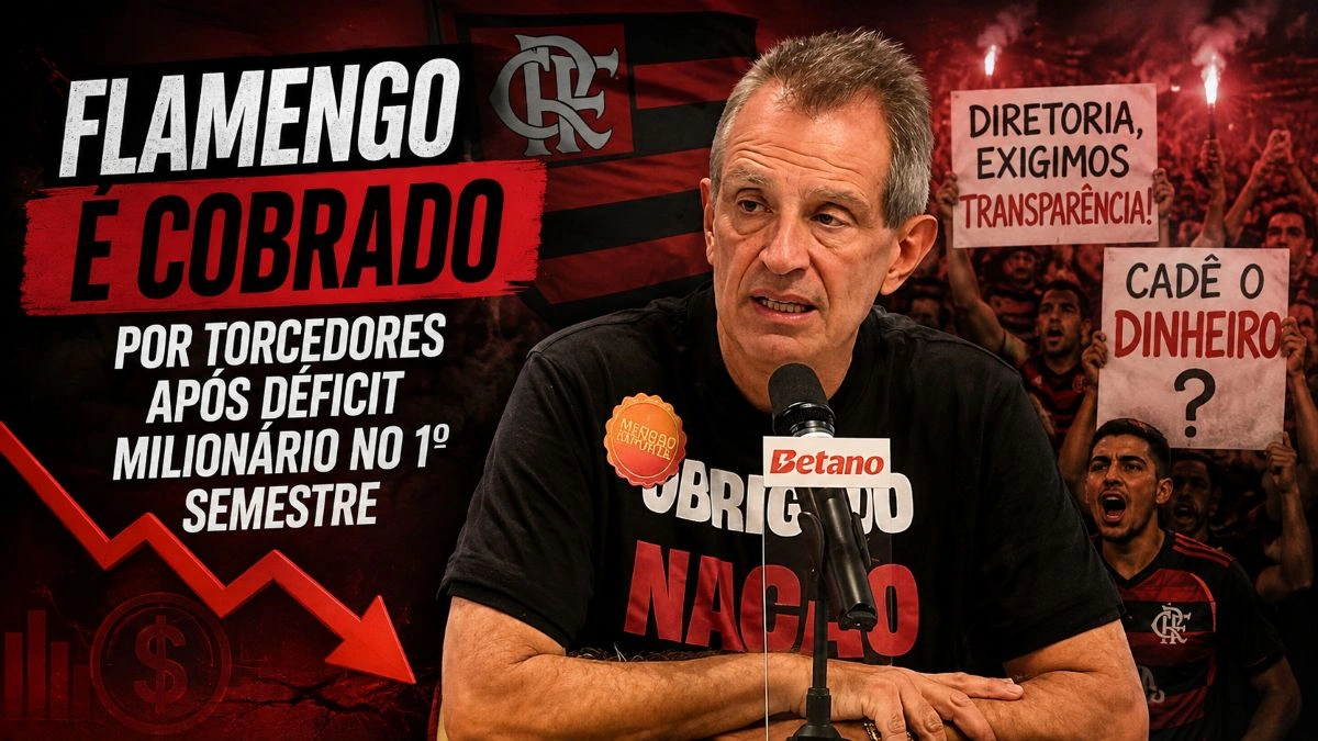 Flamengo é cobrado por torcedores após déficit no 1º semestre