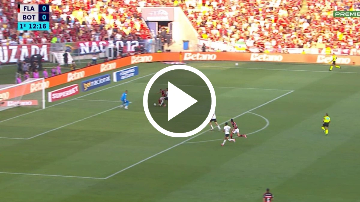 Gol do Flamengo! Samuel Lino faz 1x0 sobre o Botafogo