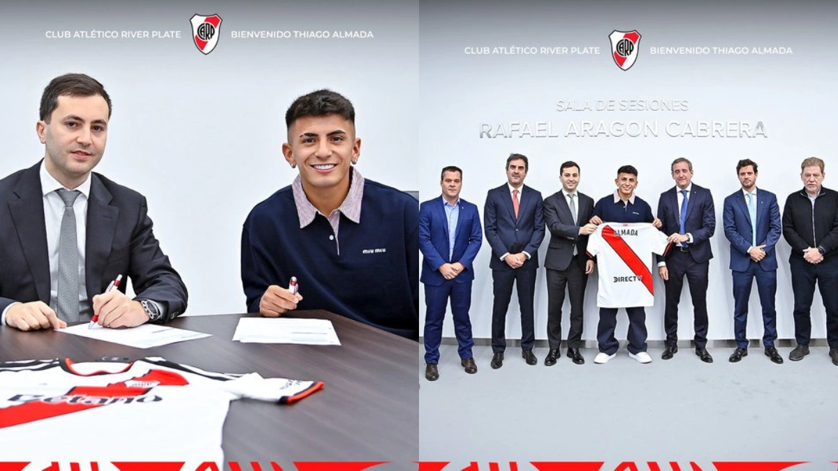 O anúncio oficial de Thiago Almada no River Plate após o recuo do Flamengo no mercado