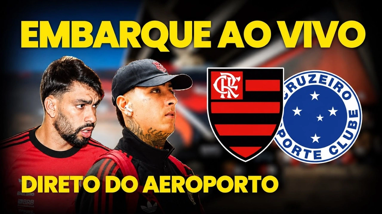 RUMO A BELO HORIZONTE! Assista ao embarque do Flamengo para o jogo contra o Cruzeiro, pela Libertadores