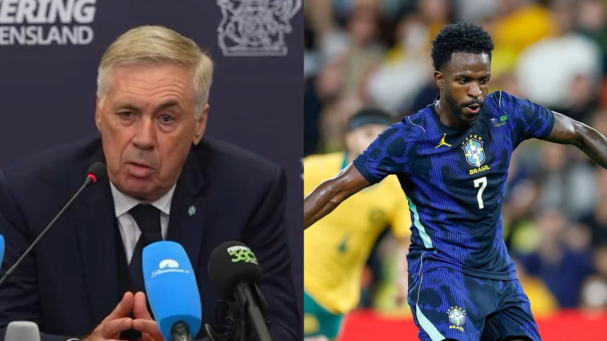 Ancelotti explica critério que definiu Vini Jr. como batedor de pênalti diante da Austrália mesmo com Bruno Guimarães em campo