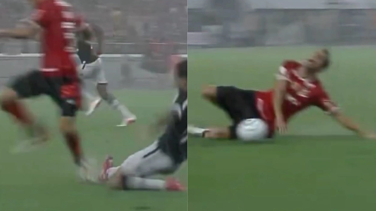 Cadê o vermelho? Joaquín Freitas leva entrada violenta e jogador do Remo escapa da expulsão contra o Flamengo
