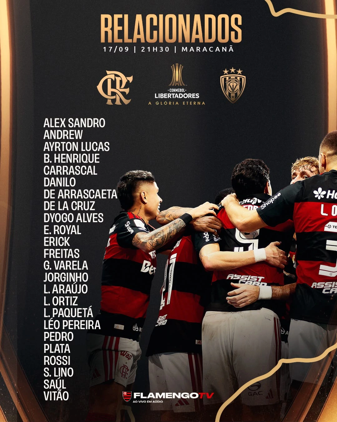 Com retorno de Léo Pereira, veja lista de relacionados do Flamengo para jogo contra o Del Valle, pela Libertadores