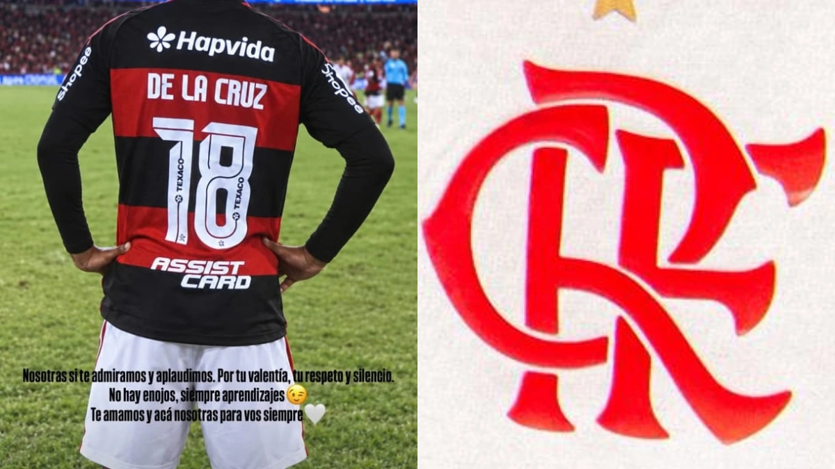 Esposa de De La Cruz manda recado após meia atuar por 1 minuto em jogo do Flamengo