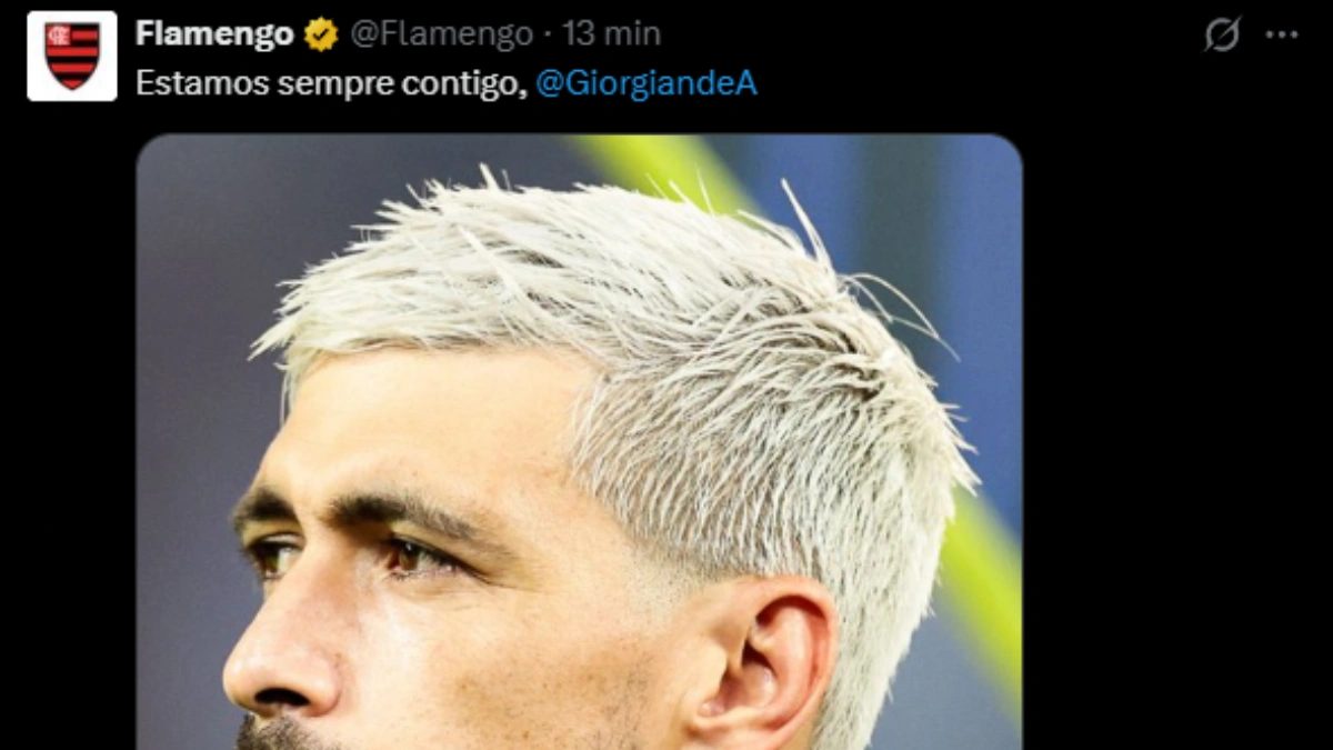 Flamengo manda mensagem de apoio a Arrascaeta, que tem fratura