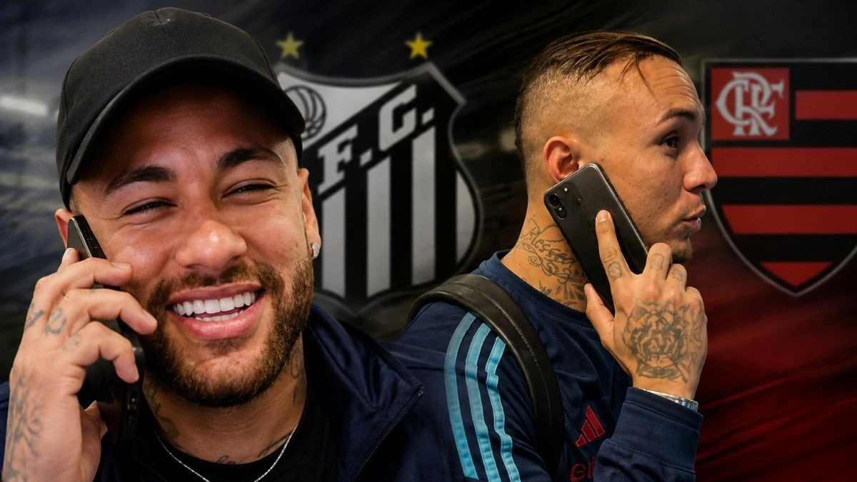 Neymar liga para Cebolinha e para trocar o Flamengo pelo Santos