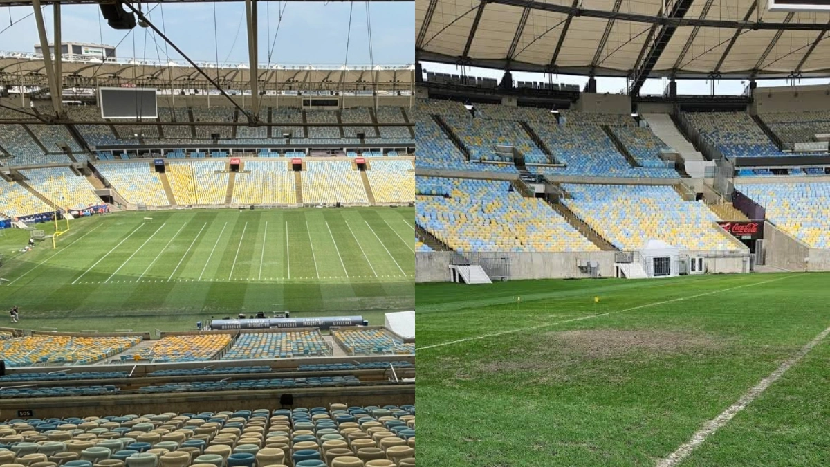 O impacto da NFL no gramado do Maracanã, casa do Flamengo