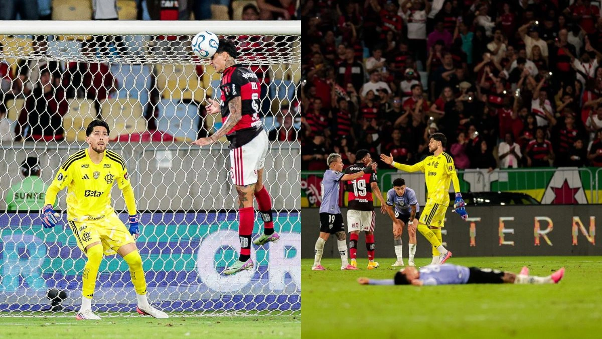 Rossi discute e reclama com torcedor após gol do Flamengo