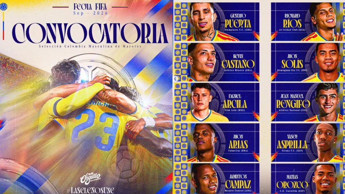 Sem Carrascal, Colômbia divulga lista de convocados para Data FIFA