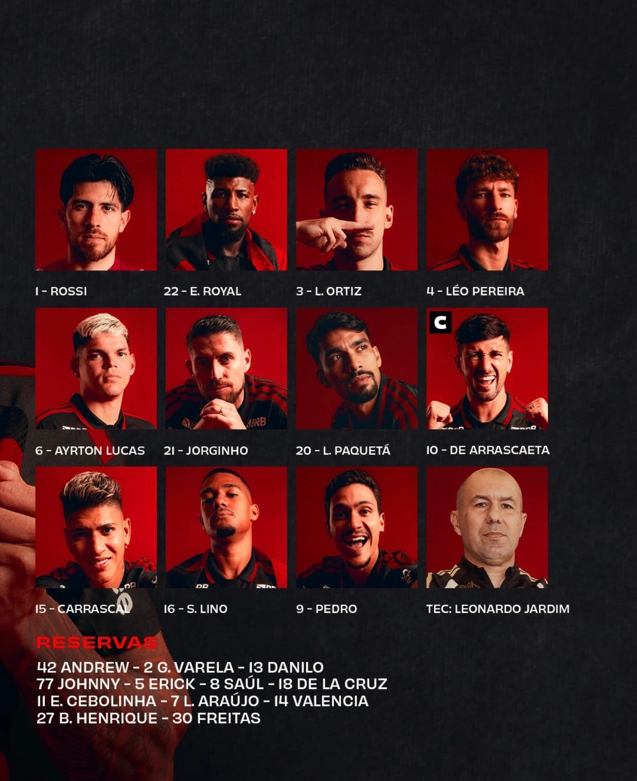 Titulares definidos! Veja escalações de Flamengo e Remo para jogo do Brasileirão no Mangueirão
