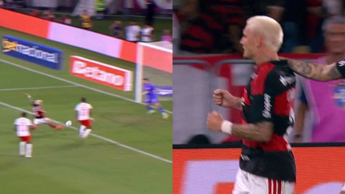 Varela marca 1º gol do Flamengo contra o Bragantino