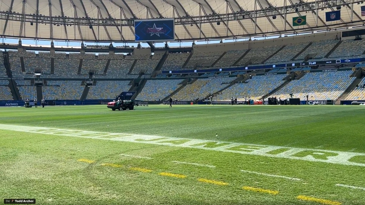 Veja estado do gramado do Maracanã após cuidados da NFL