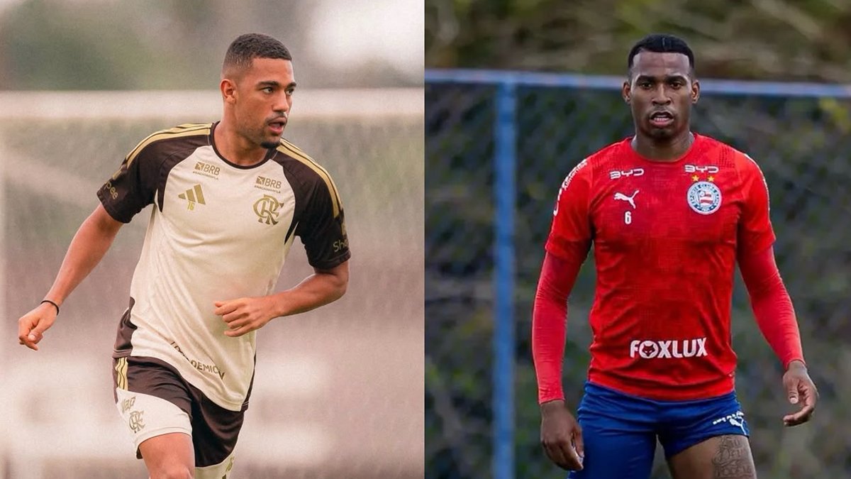 As prováveis escalações de Flamengo e Bahia para jogo do Brasileirão hoje