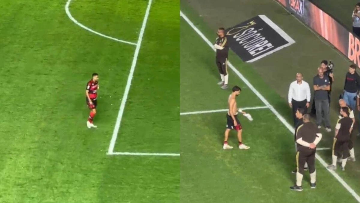 Danilo sai de campo revoltado após entregada do Flamengo