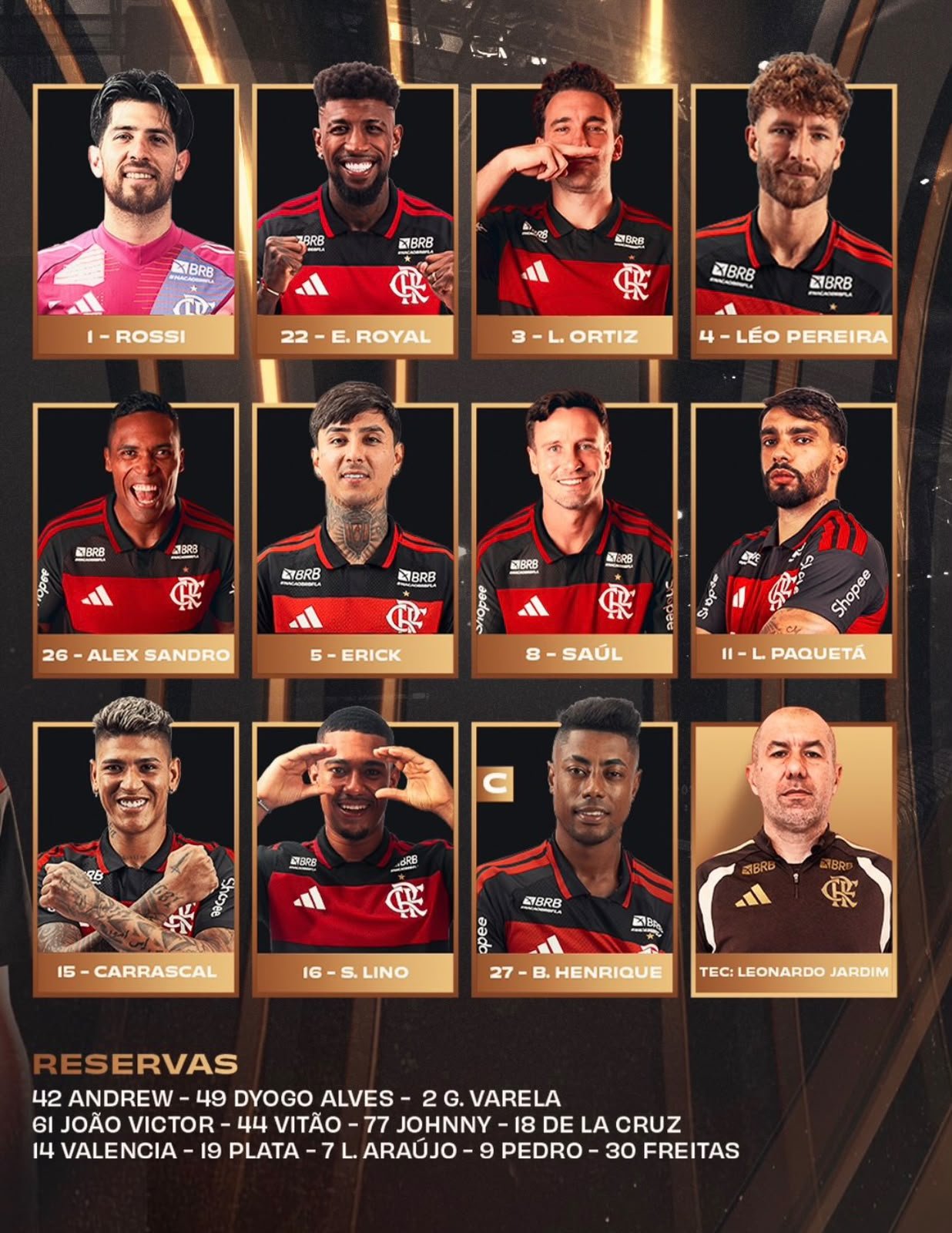 Flamengo e Estudiantes estão escalados para semifinal da Libertadores; veja os times titulares