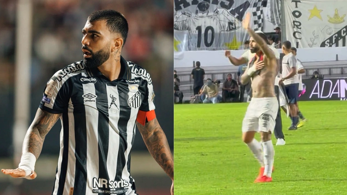 Gabigol manda recado à torcida do Flamengo após reencontro na Vila Belmiro