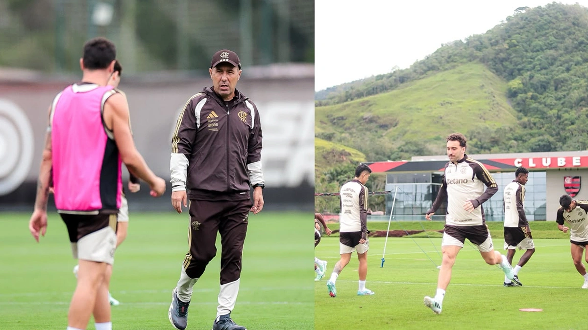 Leonardo Jardim comanda 8° treino do Flamengo em meio a Super Data FIFA