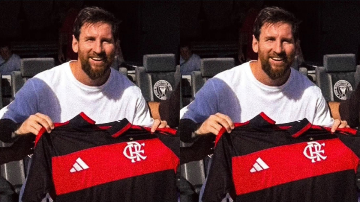 Messi ganha camisa do Flamengo e torcedores pedem a contratação do argentino
