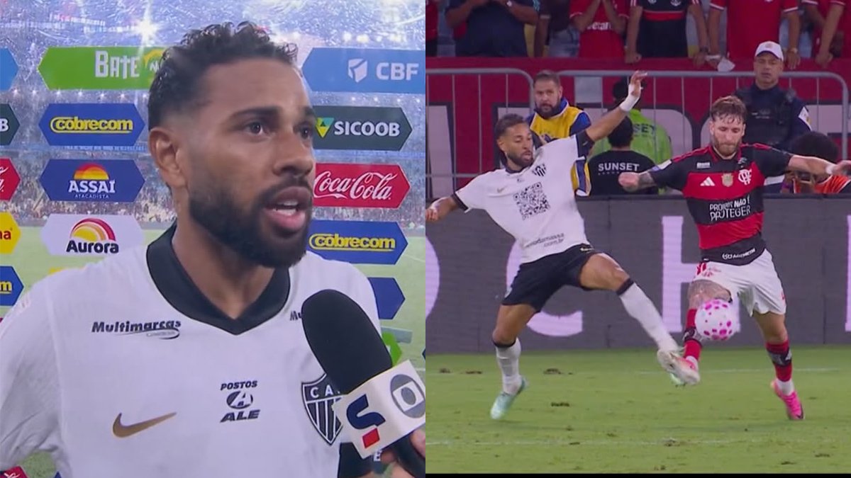 Renan Lodi, do Atlético-MG, admite que fez pênalti em Léo Pereira
