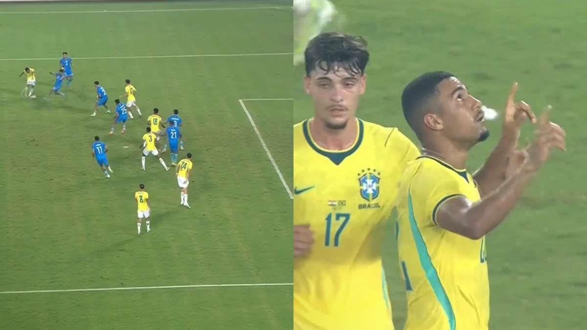 Samuel Lino, do Flamengo, faz 2º gol no jogo e fecha goleada do Brasil