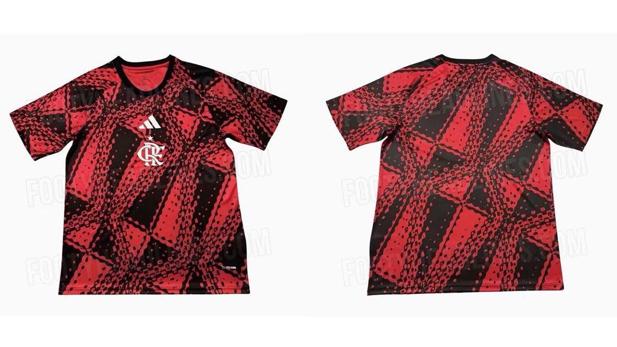 Vaza imagem de nova camisa do Flamengo para temporada 2027