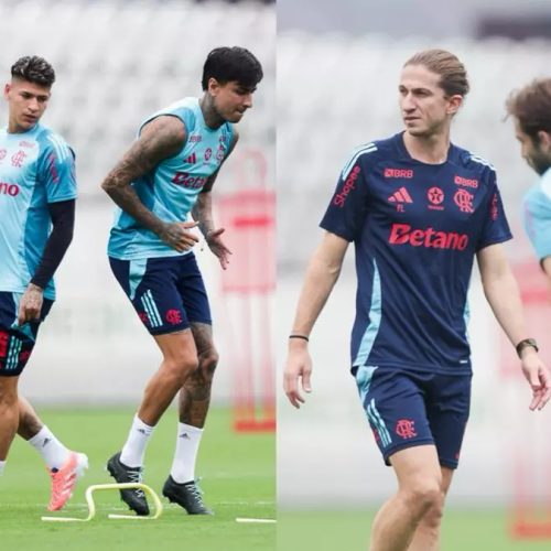 Filipe Luís define time titular para jogo do Flamengo x Atlético-MG
