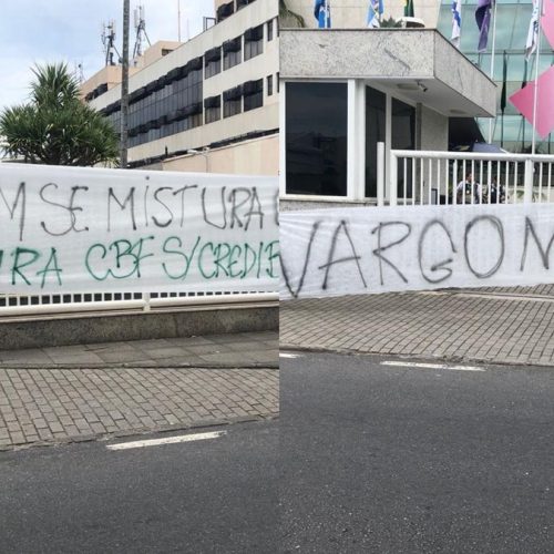 “A CBF é verde”: torcedores do Flamengo protestam na sede da entidade no Rio de Janeiro; veja