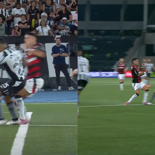 ABSURDO! Flamengo tem pênalti claro contra o Botafogo, juiz nem consulta o VAR e manda jogo seguir