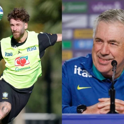 Ancelotti testa Brasil com Léo Pereira entre os titulares
