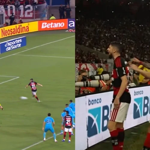 Árbitro esclarece pênalti marcado em Arrascaeta no jogo do Flamengo x Santos