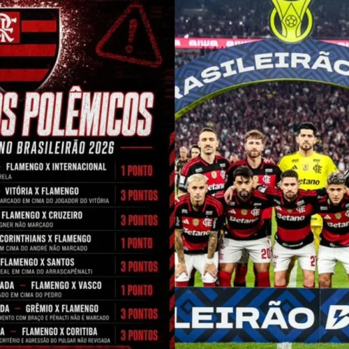 Árbitro ‘cala a boca’ de palmeirenses que acusam benefício ao Flamengo