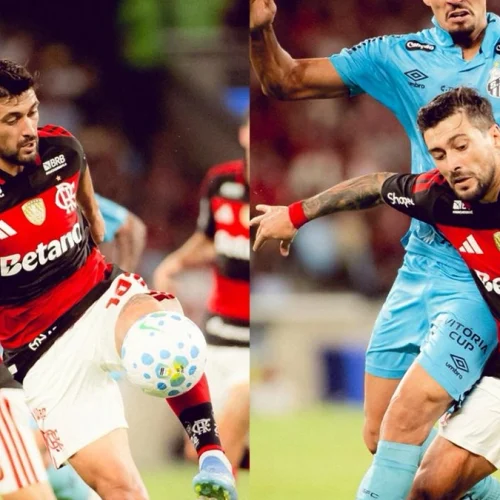 Arrascaeta alcança nova marca histórica pelo Flamengo em jogo contra o Santos