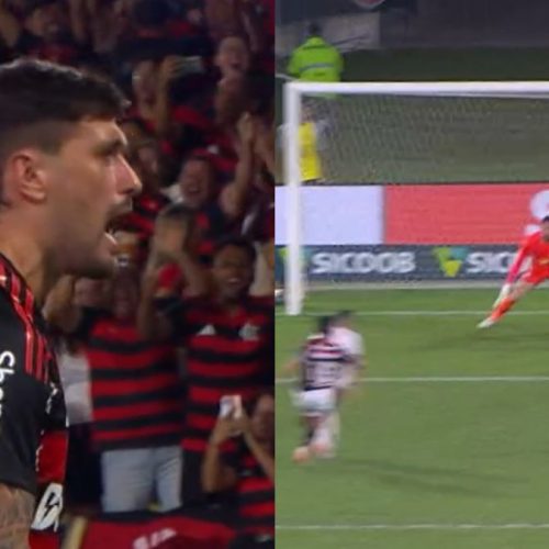 Arrascaeta aproveita 'lambança' do Bragantino e marca golaço