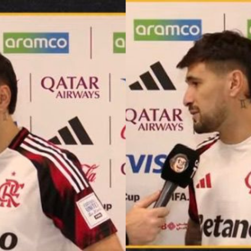 Arrascaeta 'avalia' cobrança de pênalti de jogador do Flamengo contra PSG: "Ele não bate..."