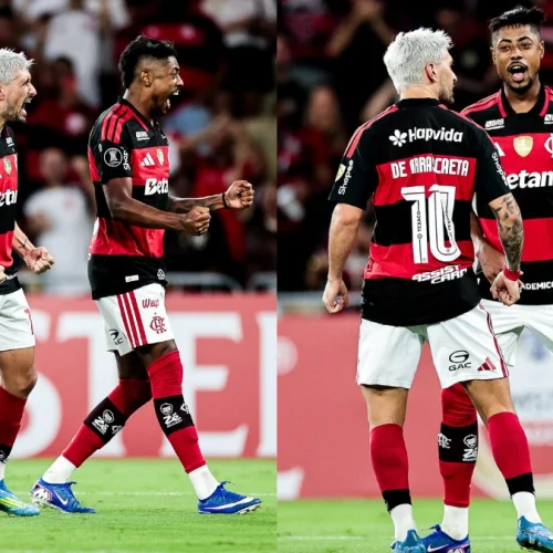 Arrascaeta e Bruno Henrique atingem marca juntos pelo Flamengo na Libertadores