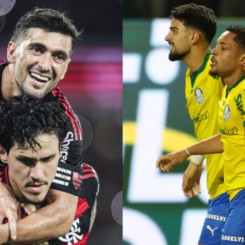 Arrascaeta e Pedro contra Flaco-Roque: jogo Flamengo x Palmeiras tem duelo de duplas