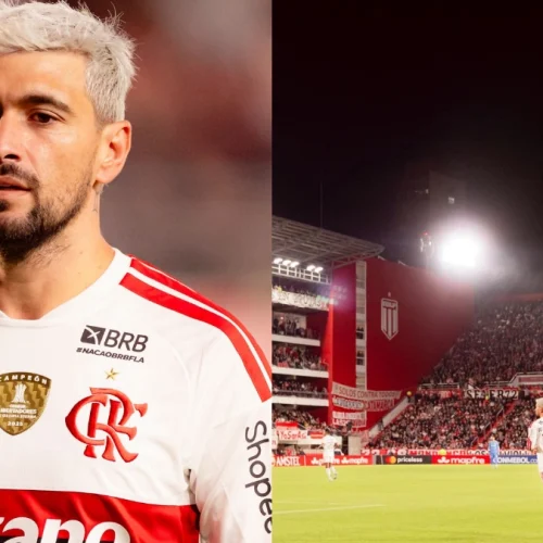 Arrascaeta é levado ao hospital após sofrer lesão em jogo do Flamengo x Estudiantes