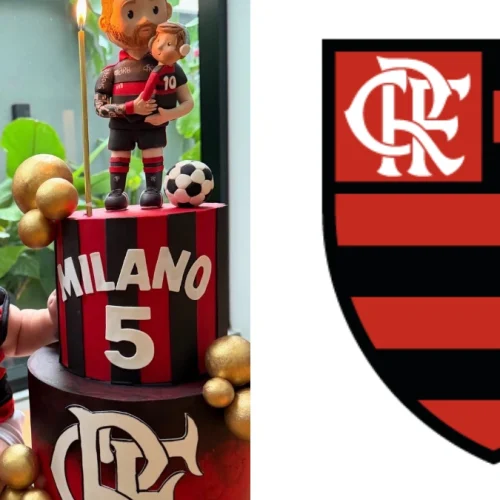 Arrascaeta prepara festa do Flamengo para comemoração do filho; veja foto