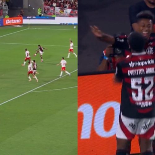 Arrascaeta vira 'garçom', e Bruno Henrique marca 3º gol do Flamengo
