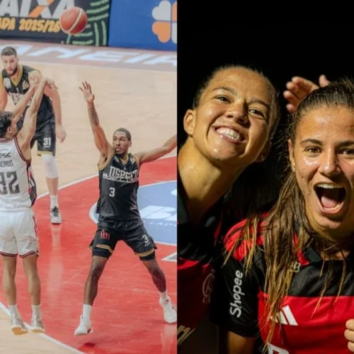 Basquete dá ‘aula de Flamengo’, e futebol feminino empata