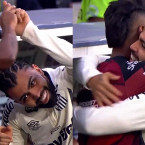 Bateu saudade? Gabigol e Bruno Henrique repetem comemoração lendária em jogo do Flamengo x Santos