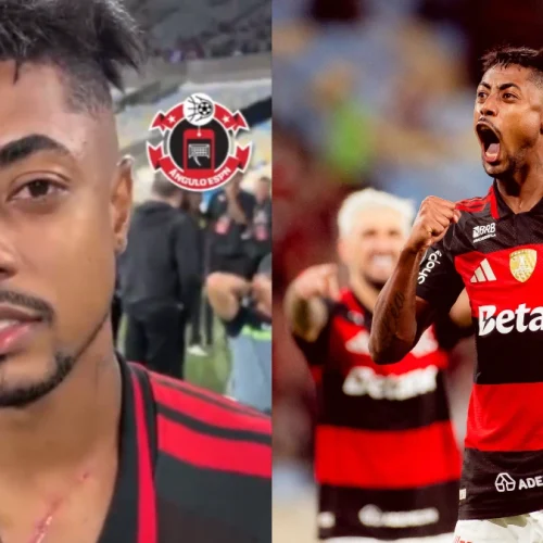 Bruno Henrique sai de campo com machucado assustador em jogo do Flamengo x Medellín