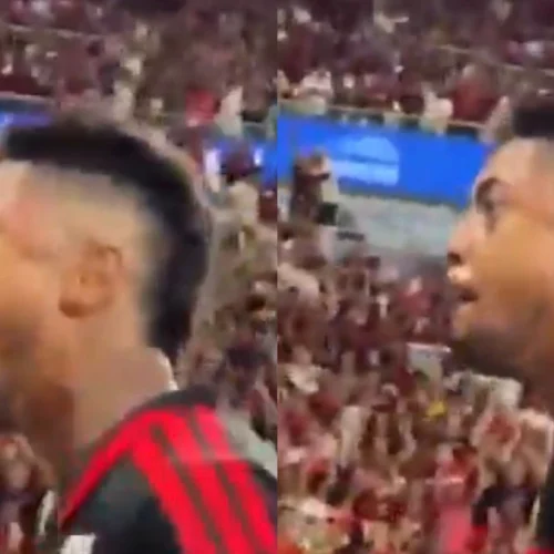 Bruno Henrique xinga e desabafa após gol em jogo do Flamengo na Libertadores