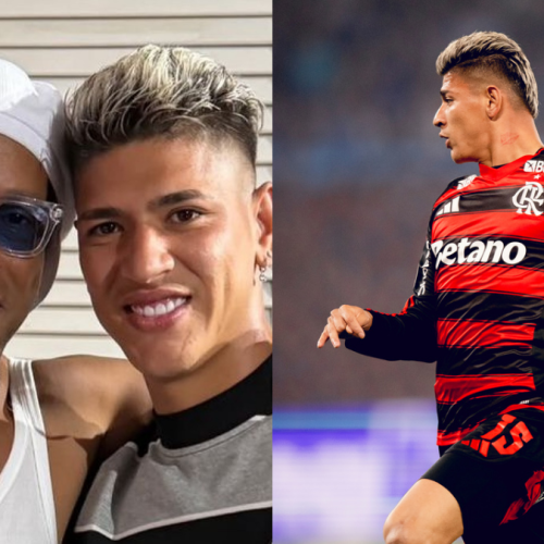 Carrascal mexe com torcedores após foto com Ronaldinho