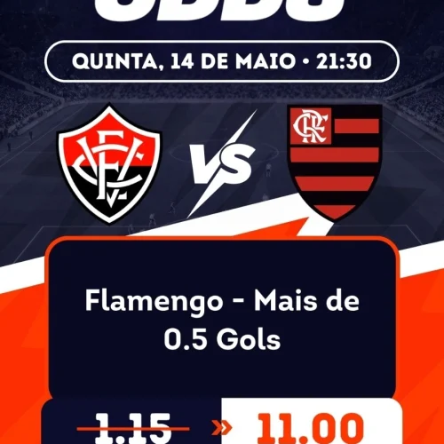 Casa de apostas paga odd 11 para Flamengo marcar pelo menos 1 gol em jogo contra o Vitória